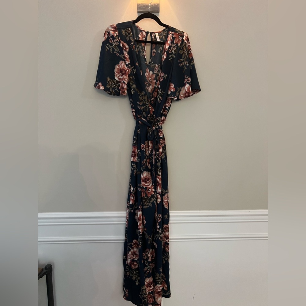 Romper very flowy tie at waist